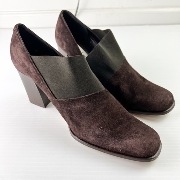 Aldo Chelini Slip On Clogs Heels Shoes womens Size 9 Brown Suede Pump - Picture 3 of 11